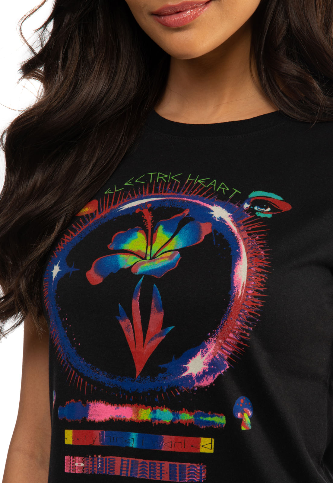 Camiseta Flower Power Guess Preto - Imagem 11