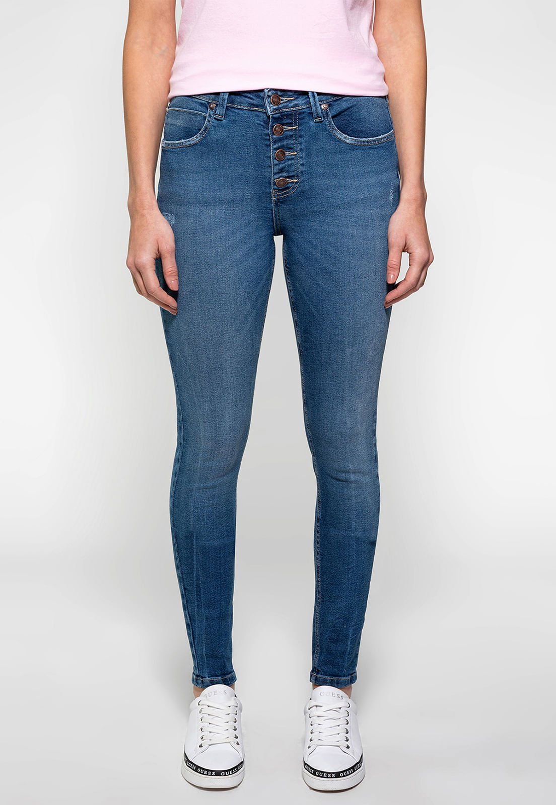 Calça Jeans Skinny 1981 Guess Azul - Imagem 71