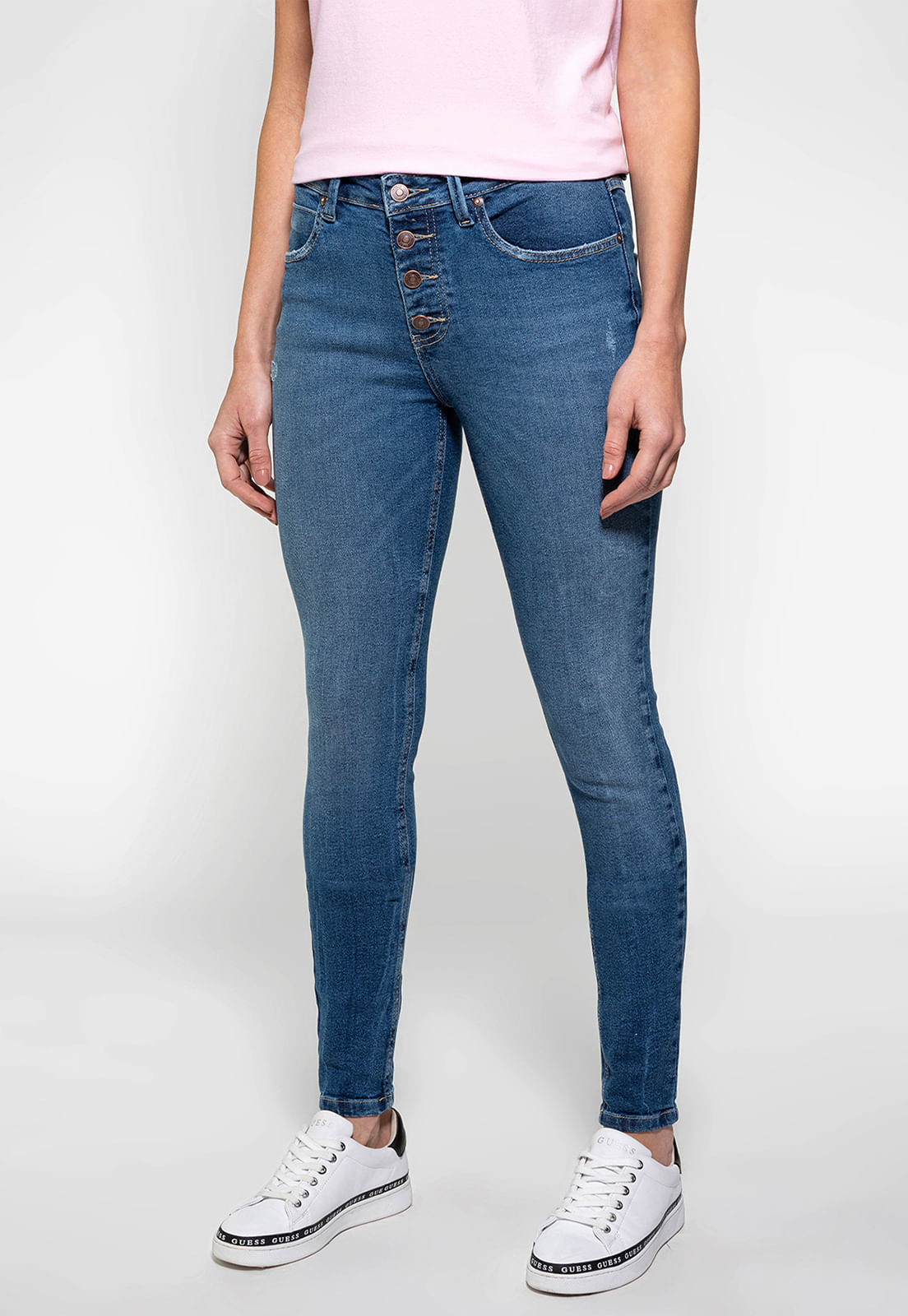 Calça Jeans Skinny 1981 Guess Azul - Imagem 87