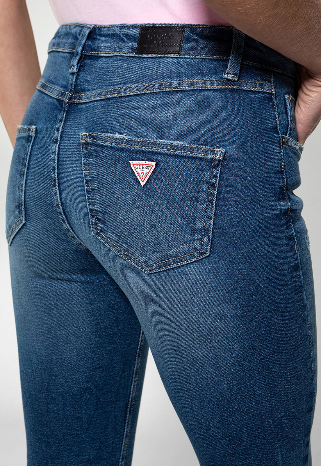 Calça Jeans Skinny 1981 Guess Azul - Imagem 91