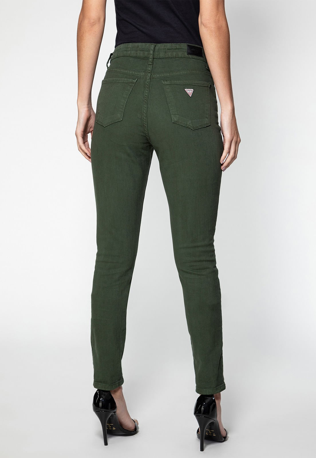 Calça Jeans 1981 Skinny Guess Bege - Imagem 8
