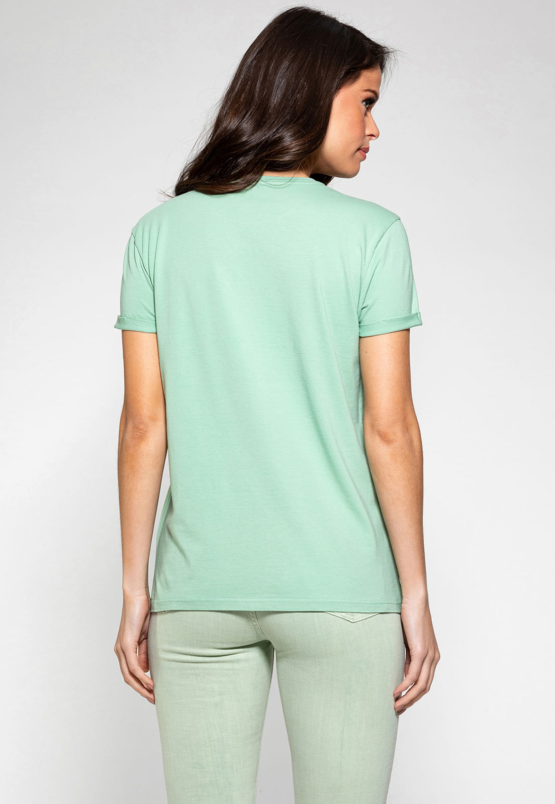 Camiseta Guess Califórnia Brilhos Verde Claro - Imagem 14