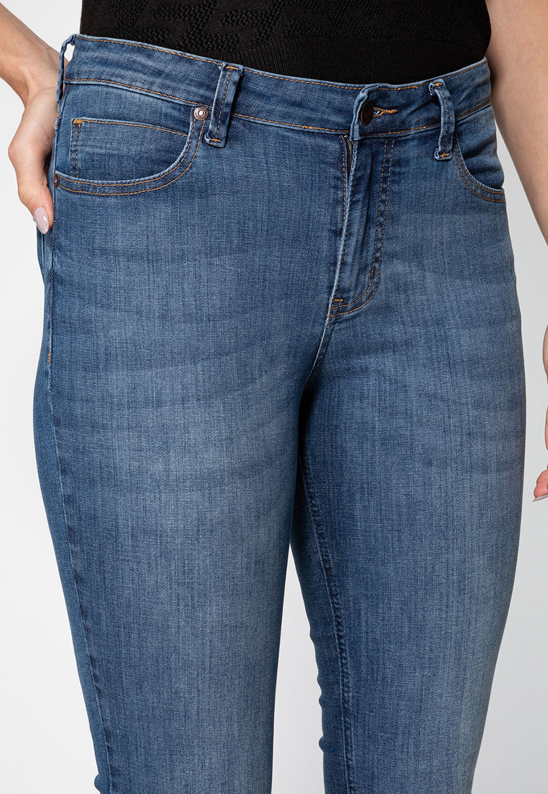 Calça Jeans Skinny High Rise Guess Azul Escuro - Imagem 31