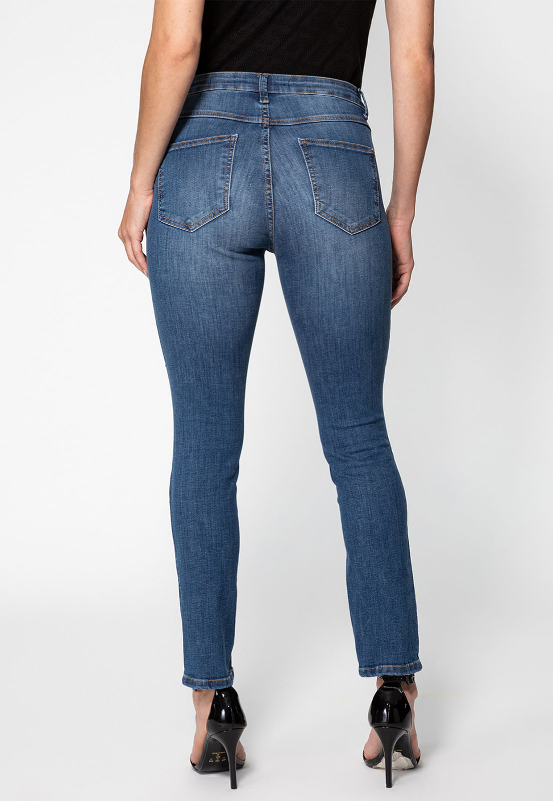 Calça Jeans Skinny High Rise Guess Azul Escuro - Imagem 82