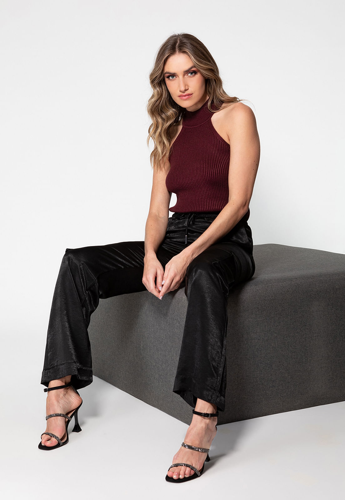 Calça Cargo Cetim Guess Preto - Imagem 54