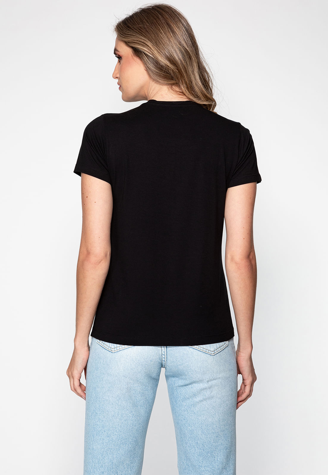 Camiseta Logo Cascata Hotfix Guess Preto - Imagem 28