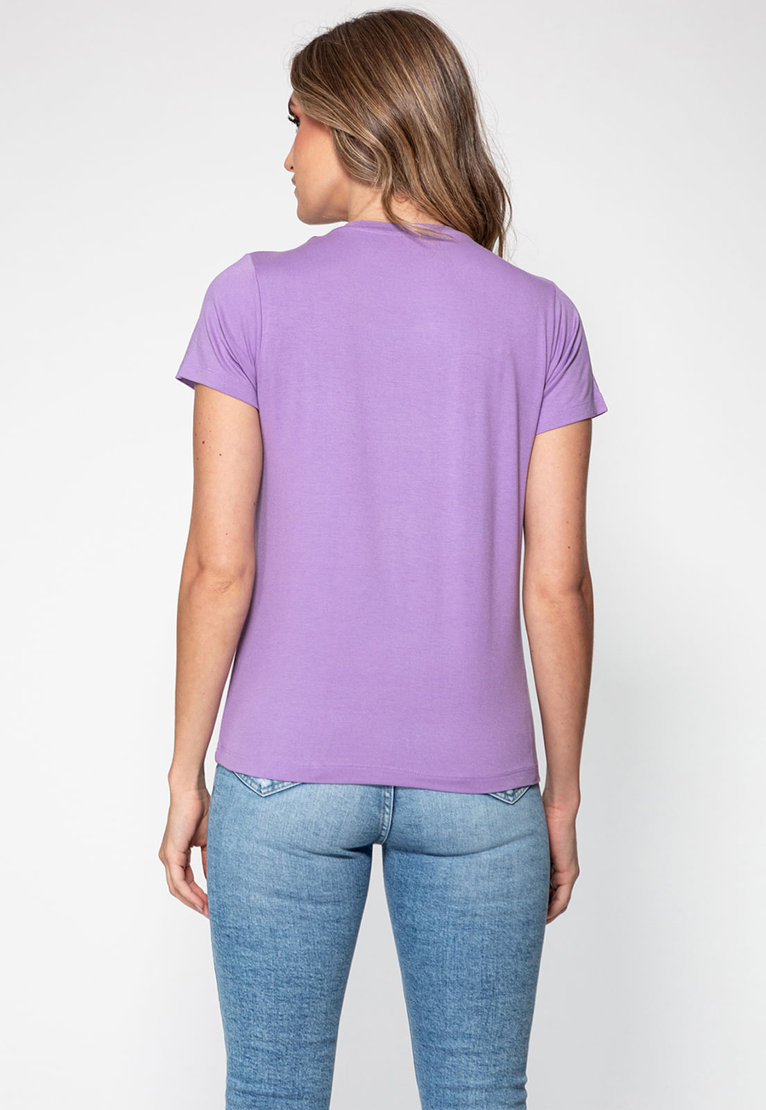 Camiseta Logo Cascata Hotfix Guess Lilás - Imagem 24