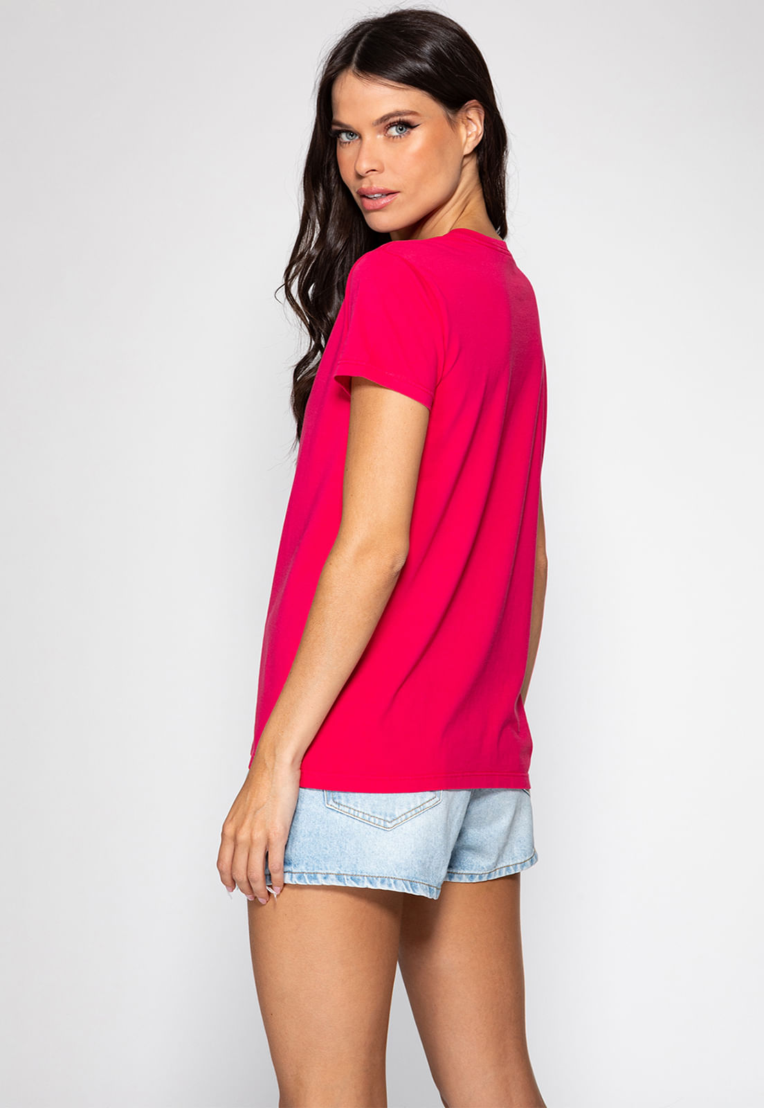 Camiseta Triangulo Fusionado Guess Rosa - Imagem 29