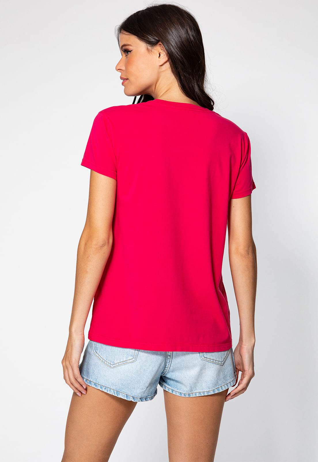 Camiseta Triangulo Fusionado Guess Rosa - Imagem 40