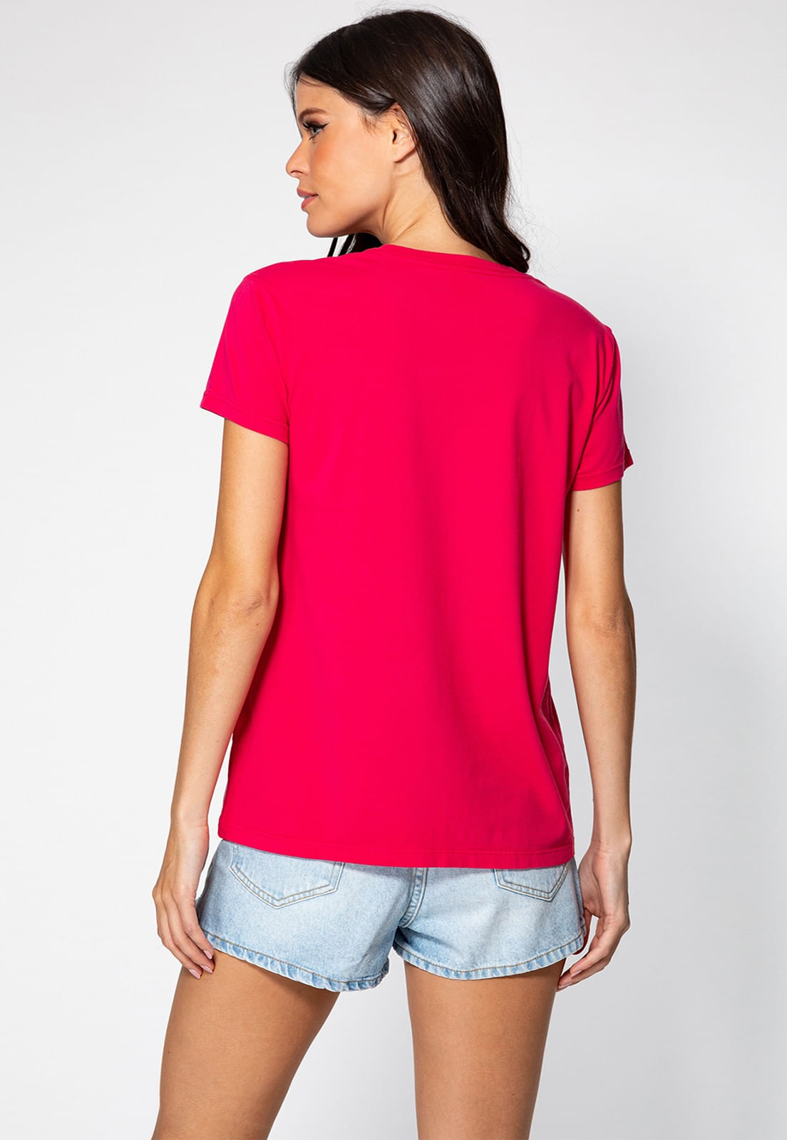 Camiseta Triangulo Fusionado Guess Rosa - Imagem 46