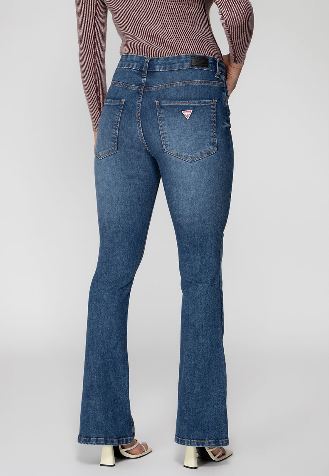 Calça Jeans High Flare Azul - Imagem 4