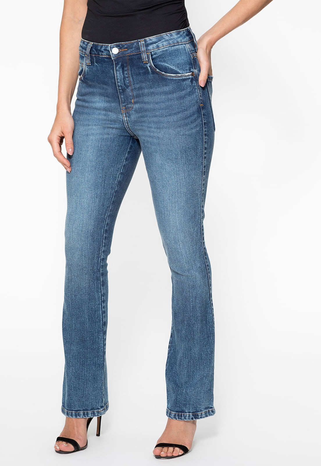 Calça Jeans Boot Cut Azul - Imagem 51