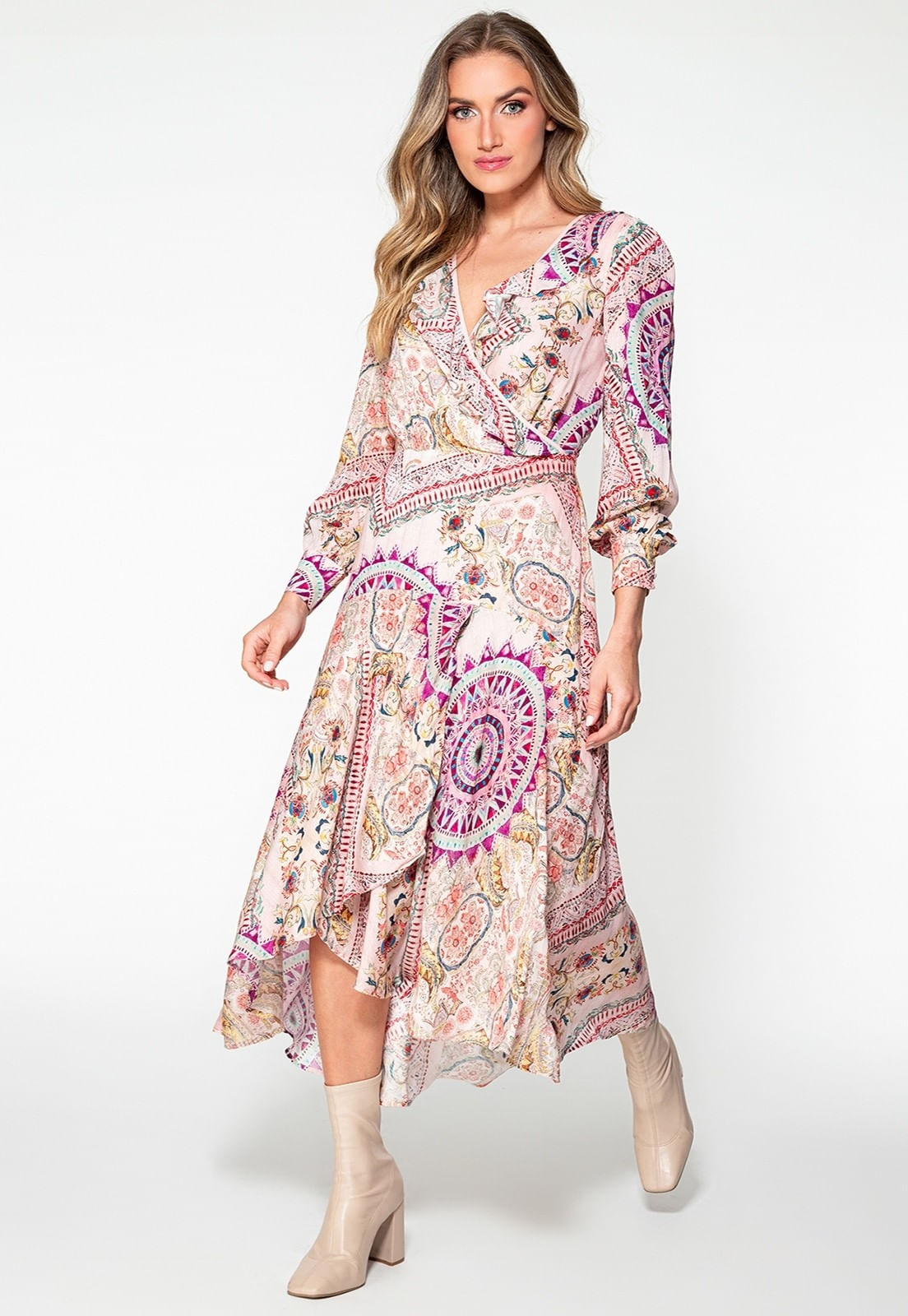 Vestido Longo Monique Guess EST CAROUSEL