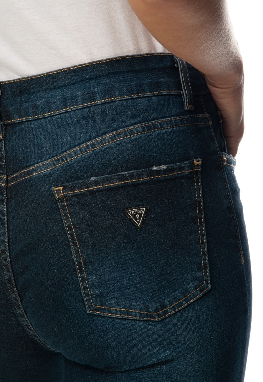 Calça Jeans 1981 Puídos Guess Azul Escuro - Imagem 30