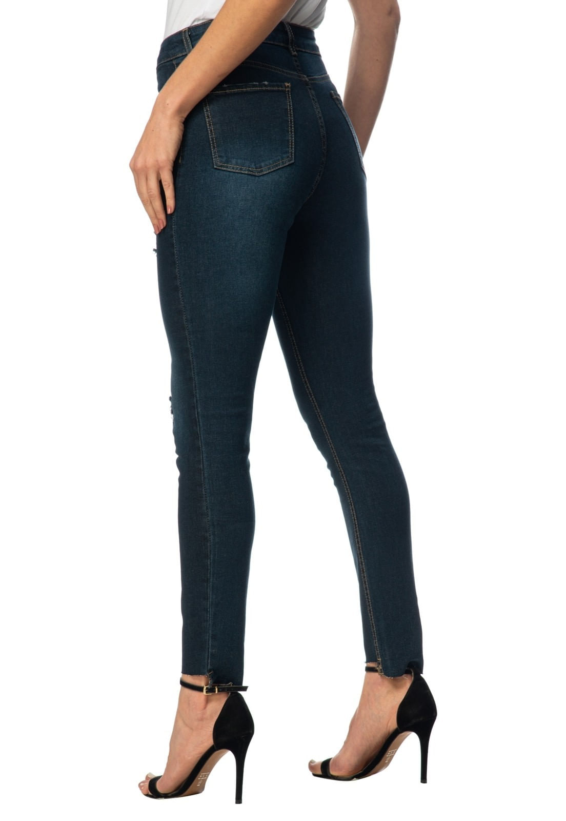 Calça Jeans 1981 Puídos Guess Azul Escuro - Imagem 32