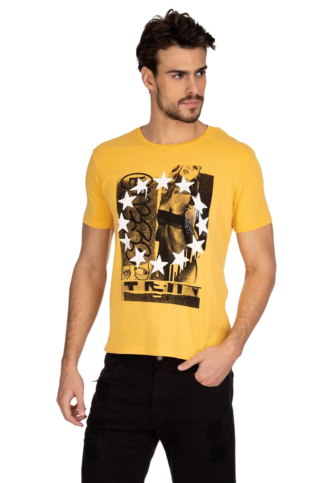 Camiseta Estrelas Guess Amarelo - Imagem 9