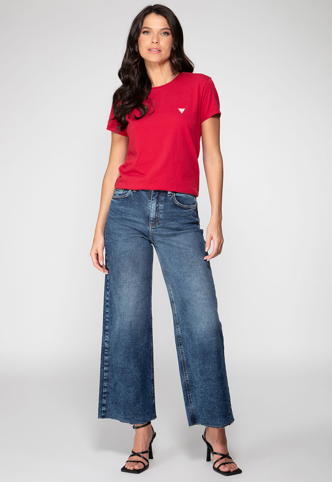 Camiseta Etiqueta Guess Triangulo Vermelho - Imagem 7