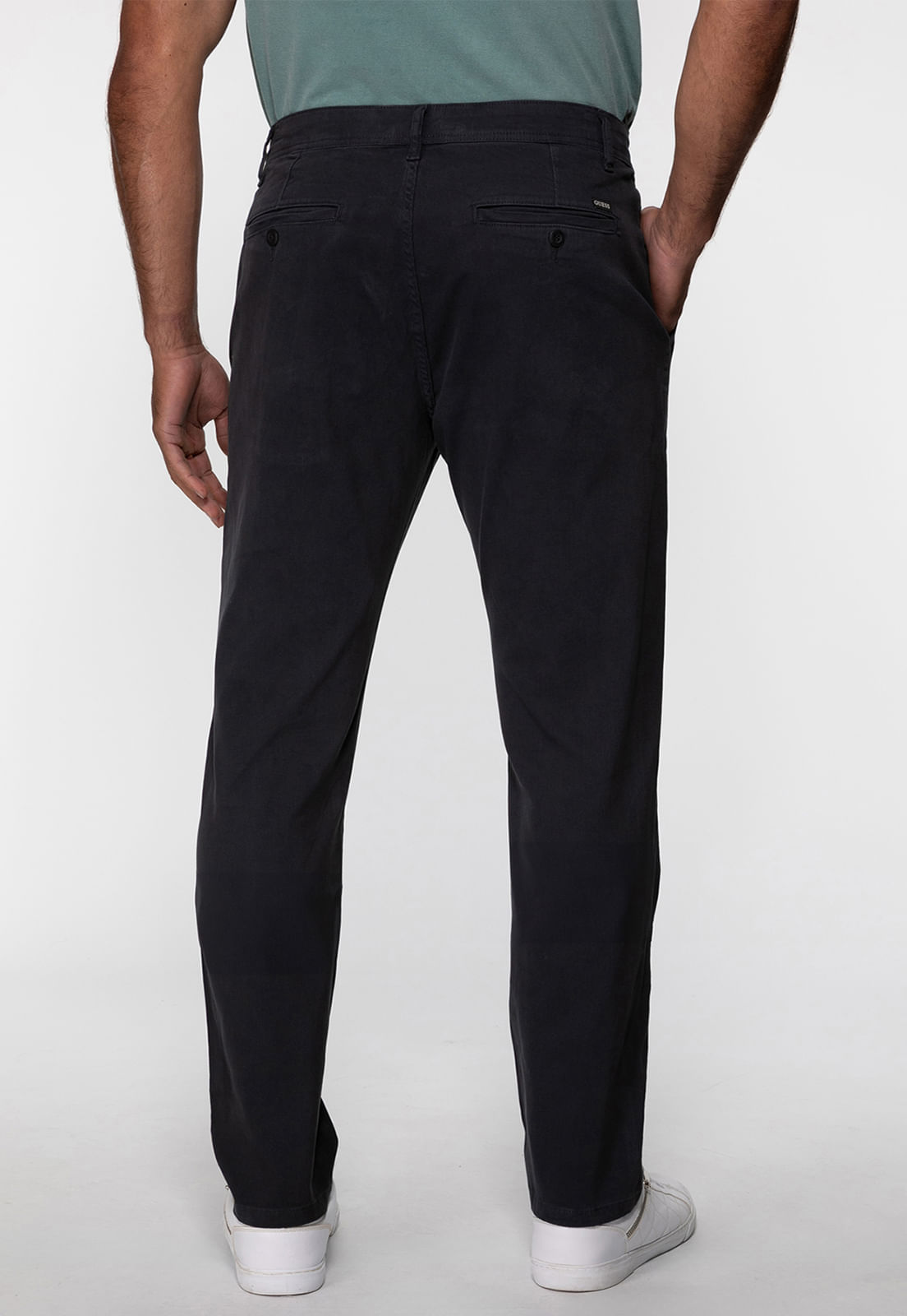 Calça Slim Canelada Cinza - Imagem 11