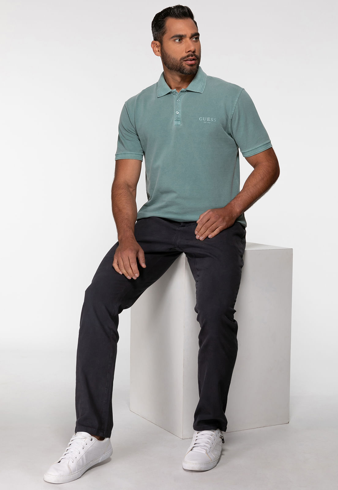 Calça Slim Canelada Cinza - Imagem 27