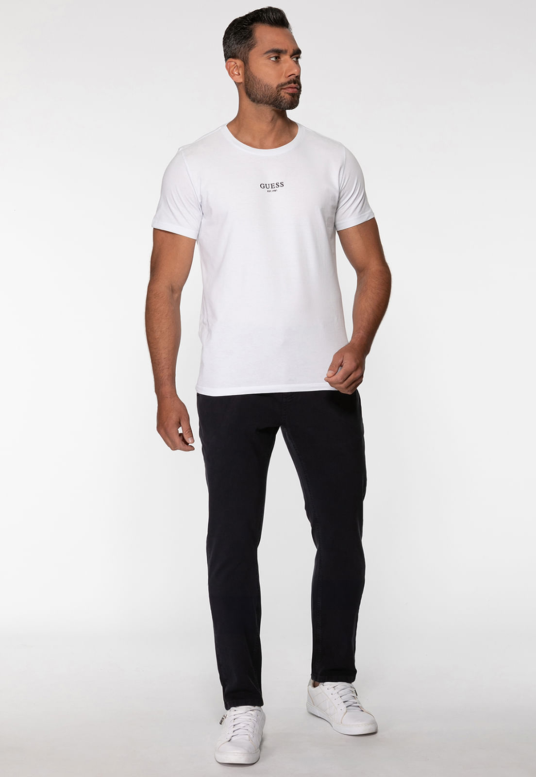 Calça Sarja Slim Azul Escuro - Imagem 16