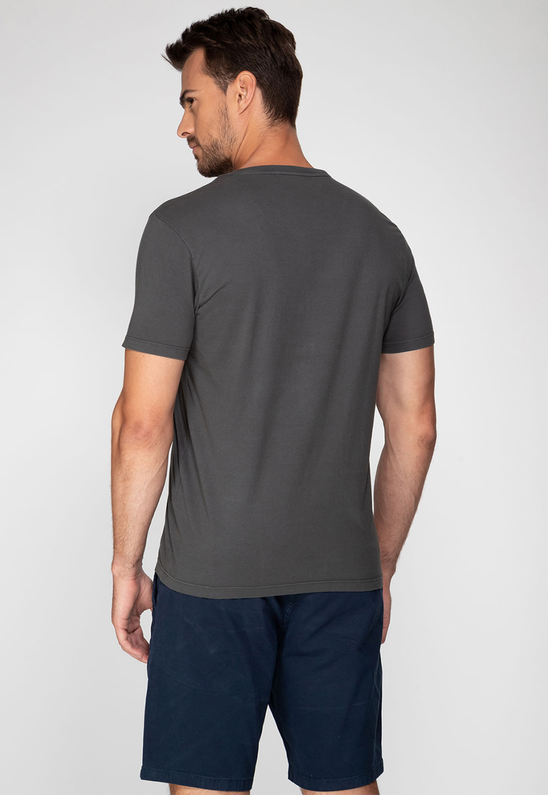 Camiseta Basic Gola C Grafite - Imagem 19