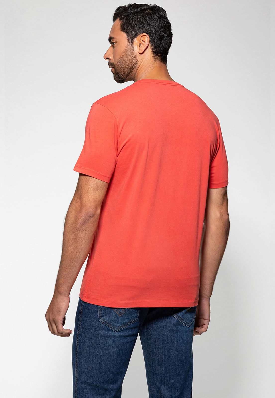 Camiseta Guess Triangulo Original Pq Salmão - Imagem 4