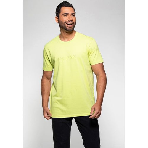 Camiseta Logo Bordado Guess Verde