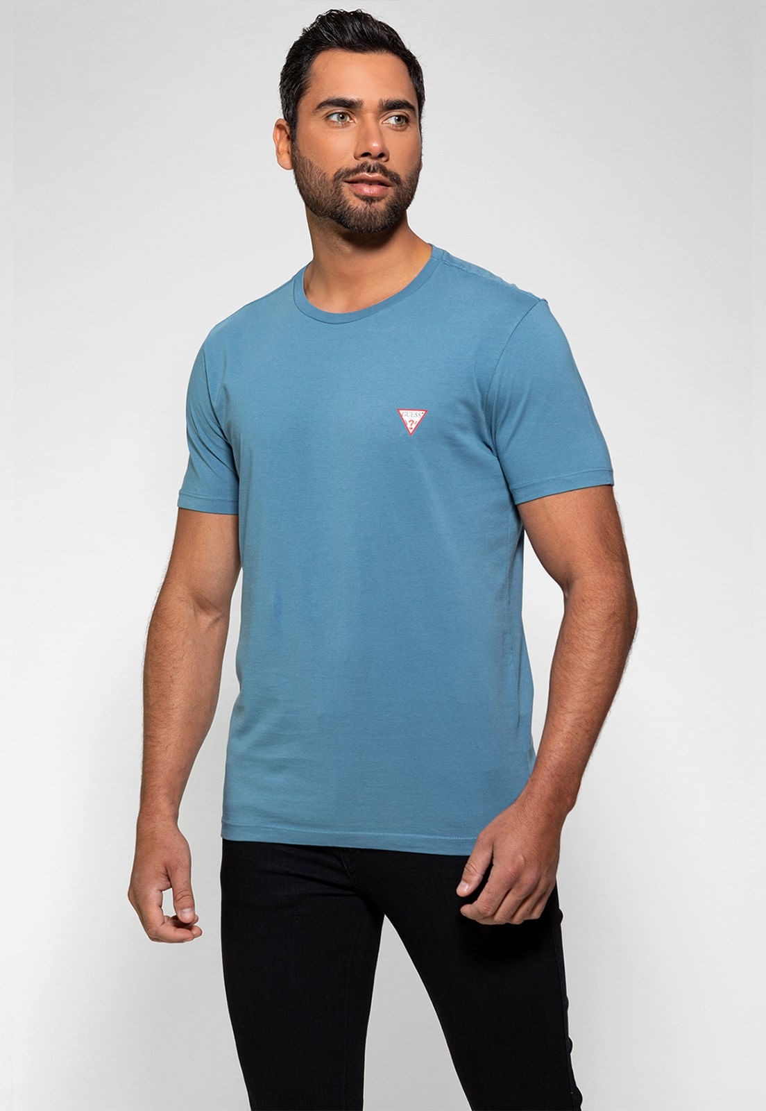 Camiseta Guess Triangulo Original Pq Azul