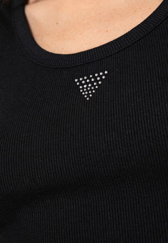 Regata Triângulo Guess Strass Preto - Imagem 3