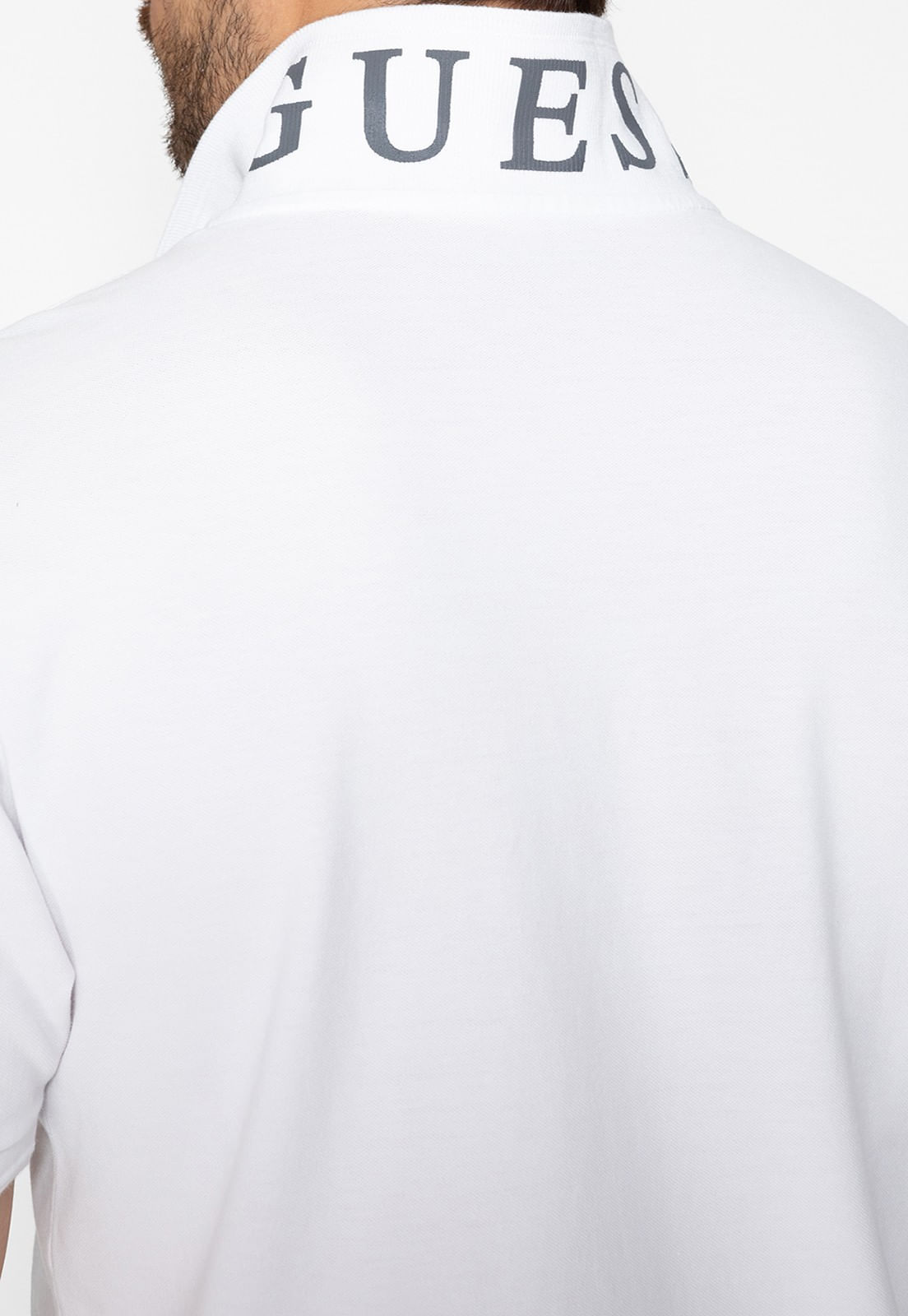 Camisa Polo Guess Silk Gola Branco - Imagem 56