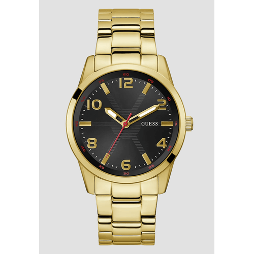 Relógio Redondo Analógico Aço - Relogio Guess Masc Caixa Aço Dourado Dourado