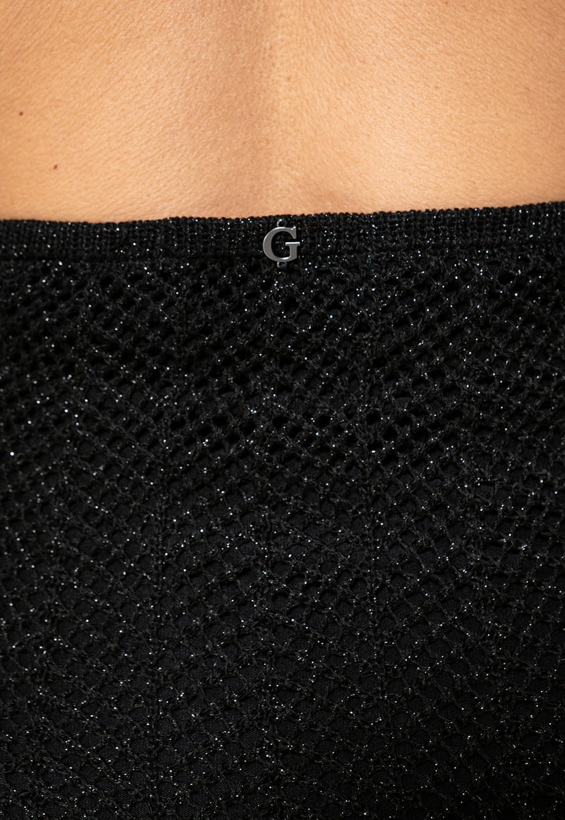 Vestido Longo Tricot Lurex Frente Única Preto - Imagem 71