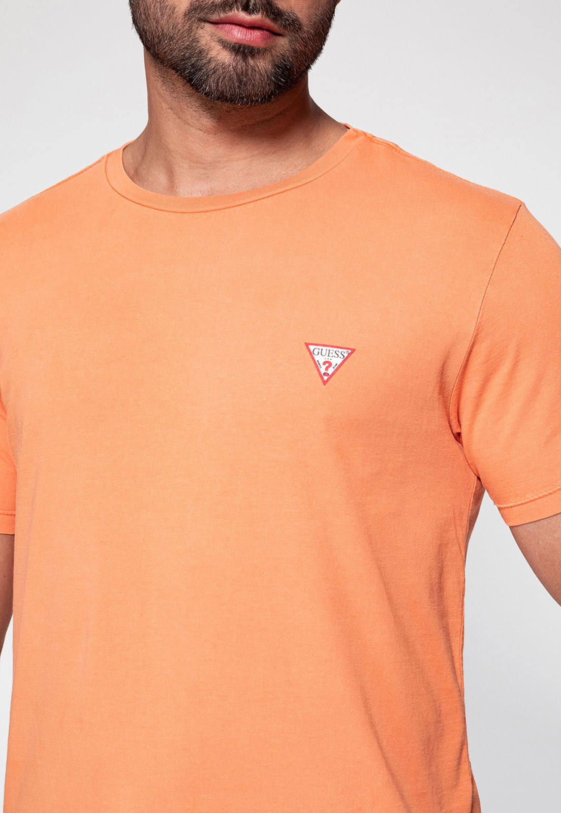 Camiseta Guess Triangulo Original Pq Laranja Claro - Imagem 27