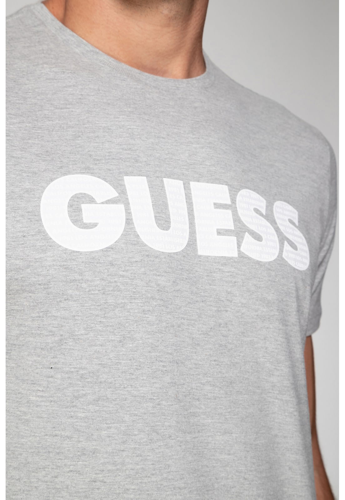 Camiseta Silk Guess Emborrachado Cinza - Imagem 3