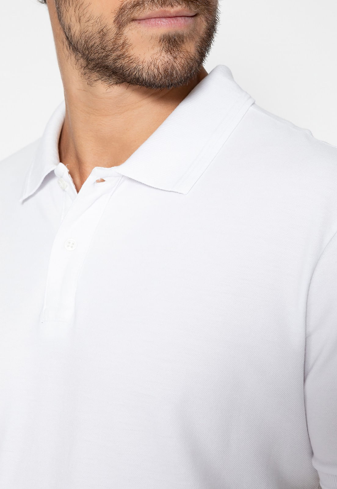 Camisa Polo Guess Silk Gola Branco - Imagem 10