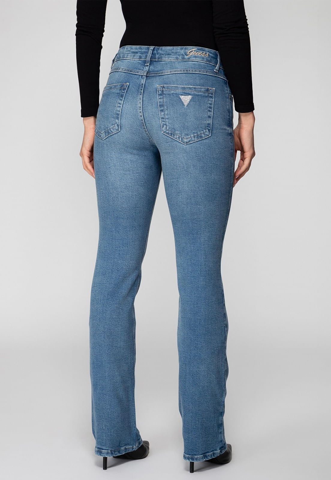 Calça Jeans Straight Leg Guess Azul - Imagem 4