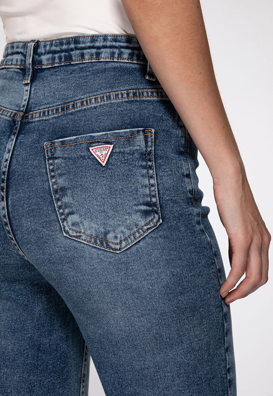 Calça Mom Jeans Cintura Alta Azul - Imagem 72