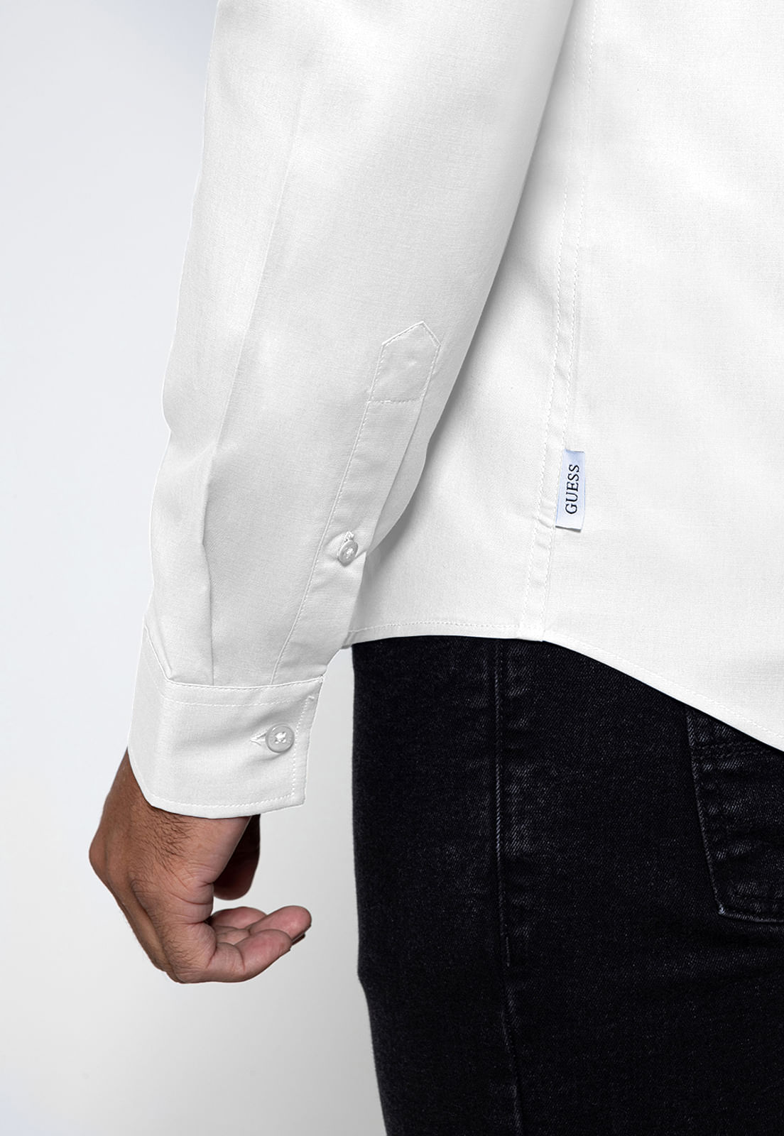 Camisa Social Manga Longa Branco - Imagem 2