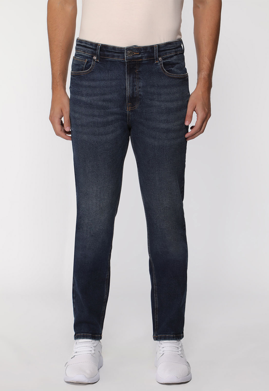 Calça Jeans Slim Straight Azul Escuro - Imagem 13