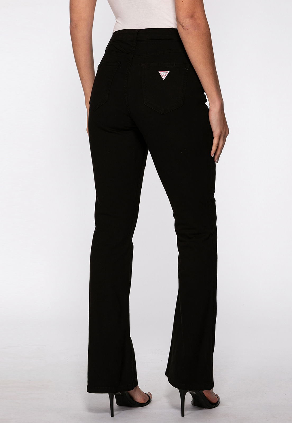 Calça de Sarja High Flare Preto - Imagem 34