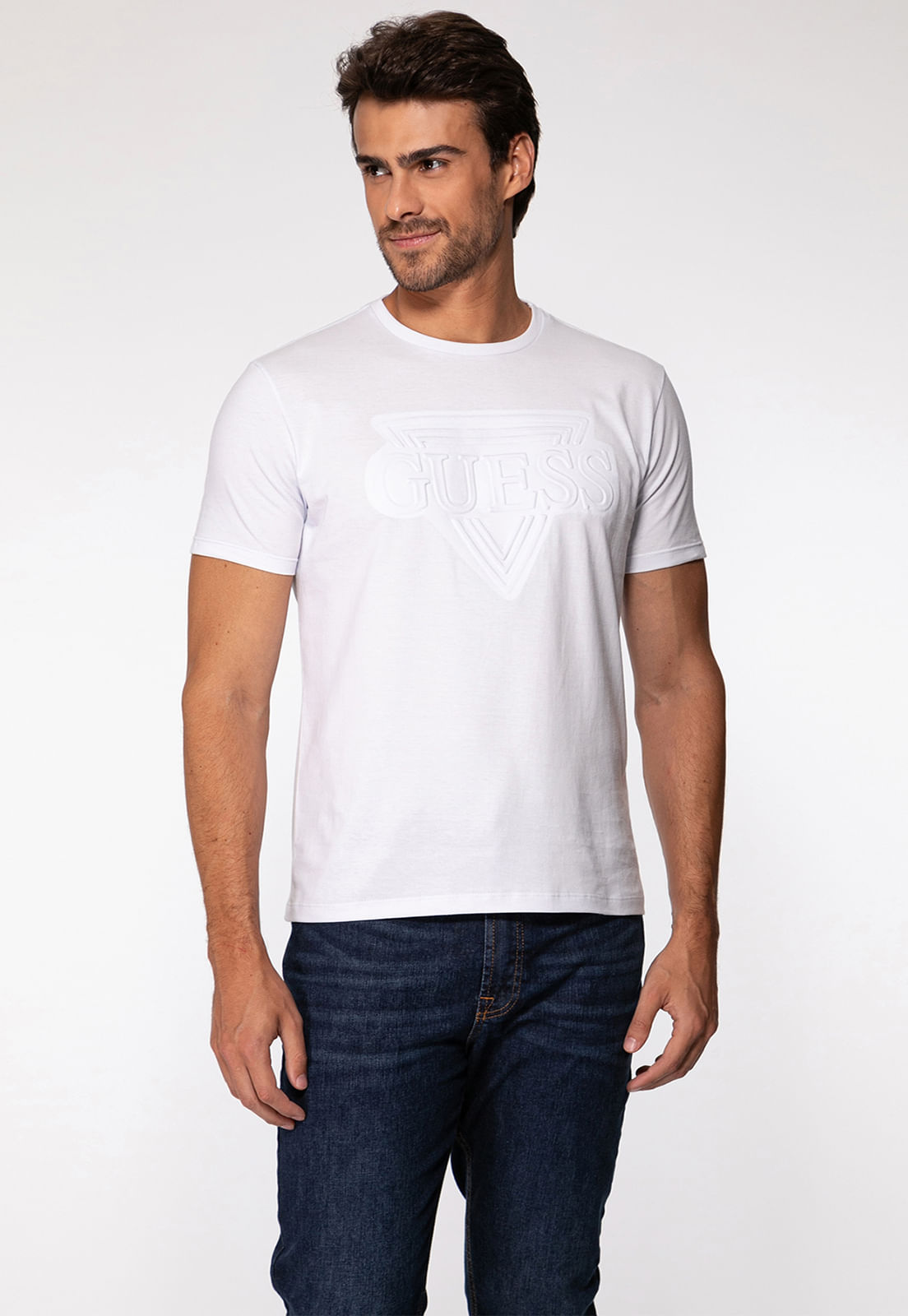 Camiseta Logo Embossed Branco - Imagem 13
