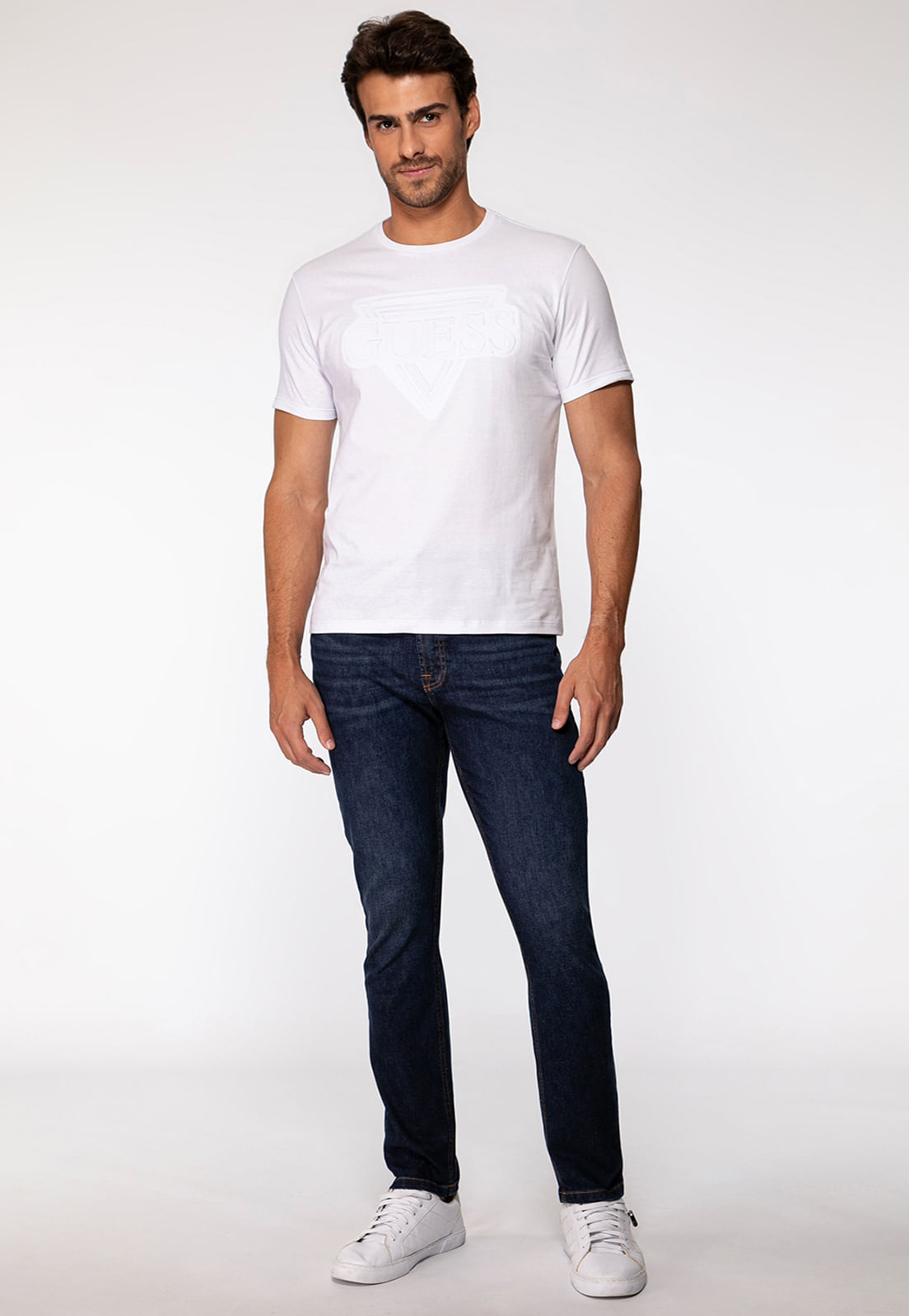 Camiseta Logo Embossed Branco - Imagem 20