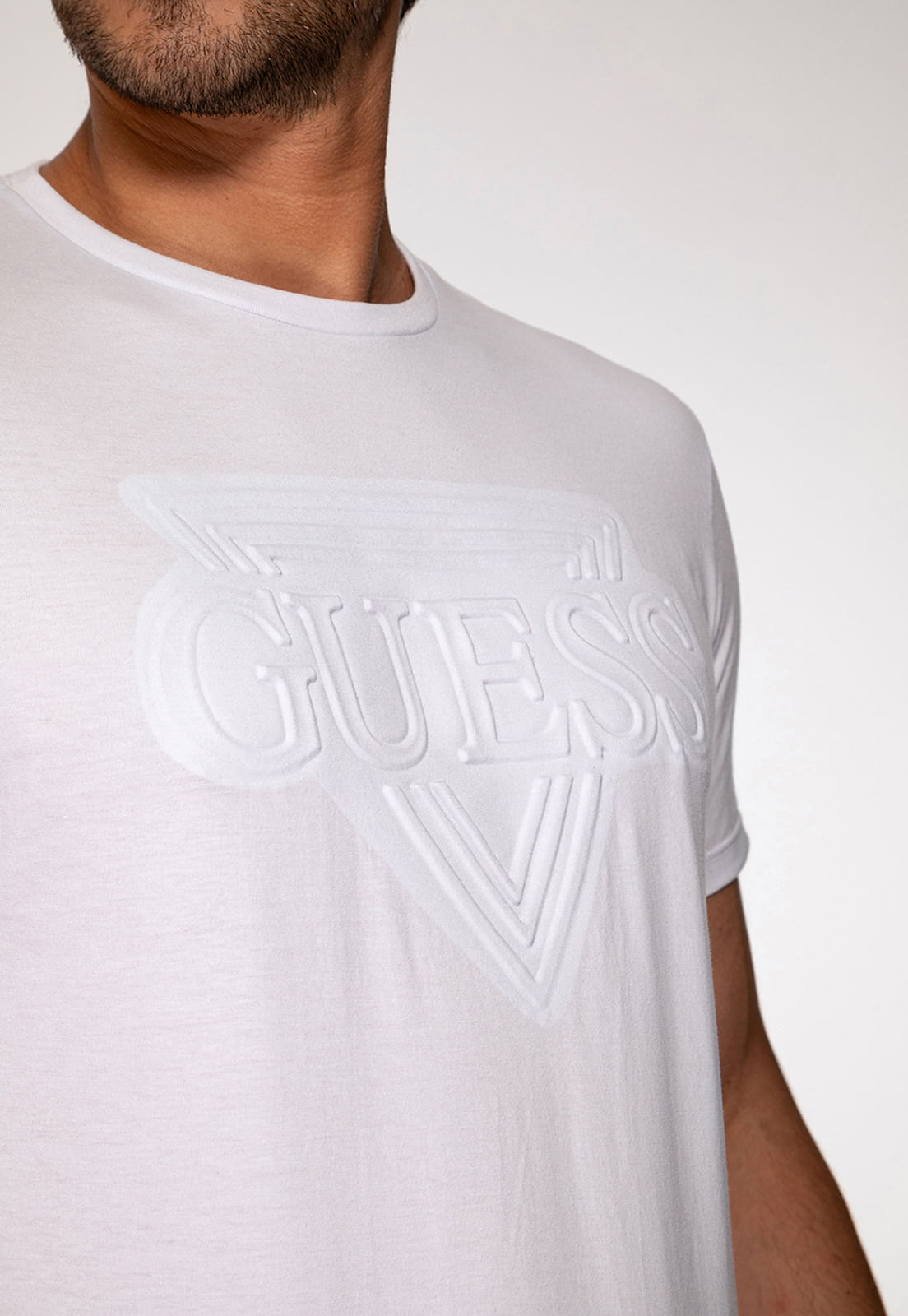 Camiseta Logo Embossed Branco - Imagem 24