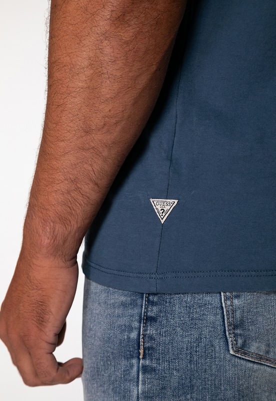 Camiseta Decote A Fio Azul - Imagem 18