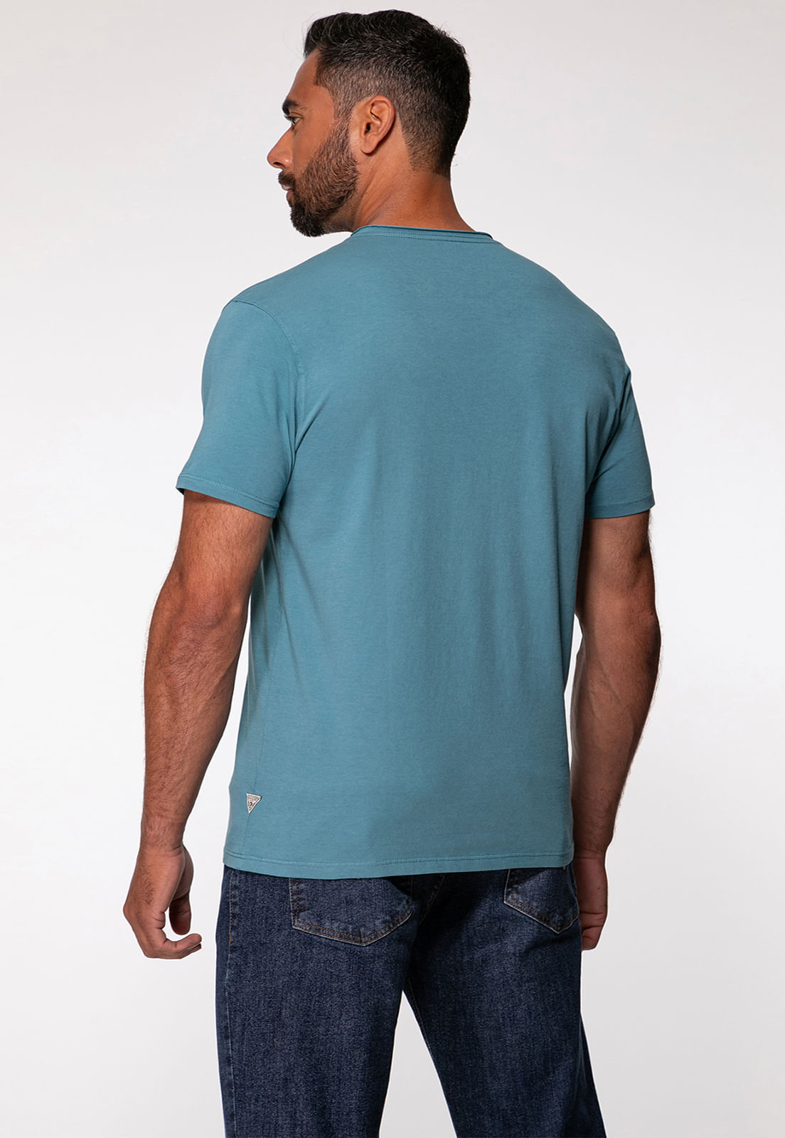 Camiseta Decote A Fio Azul - Imagem 16