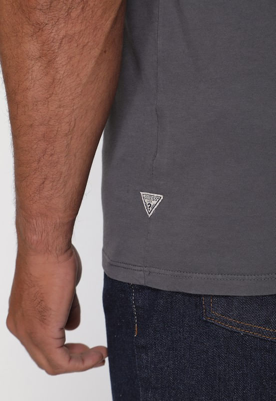 Camiseta Decote A Fio Cinza - Imagem 3