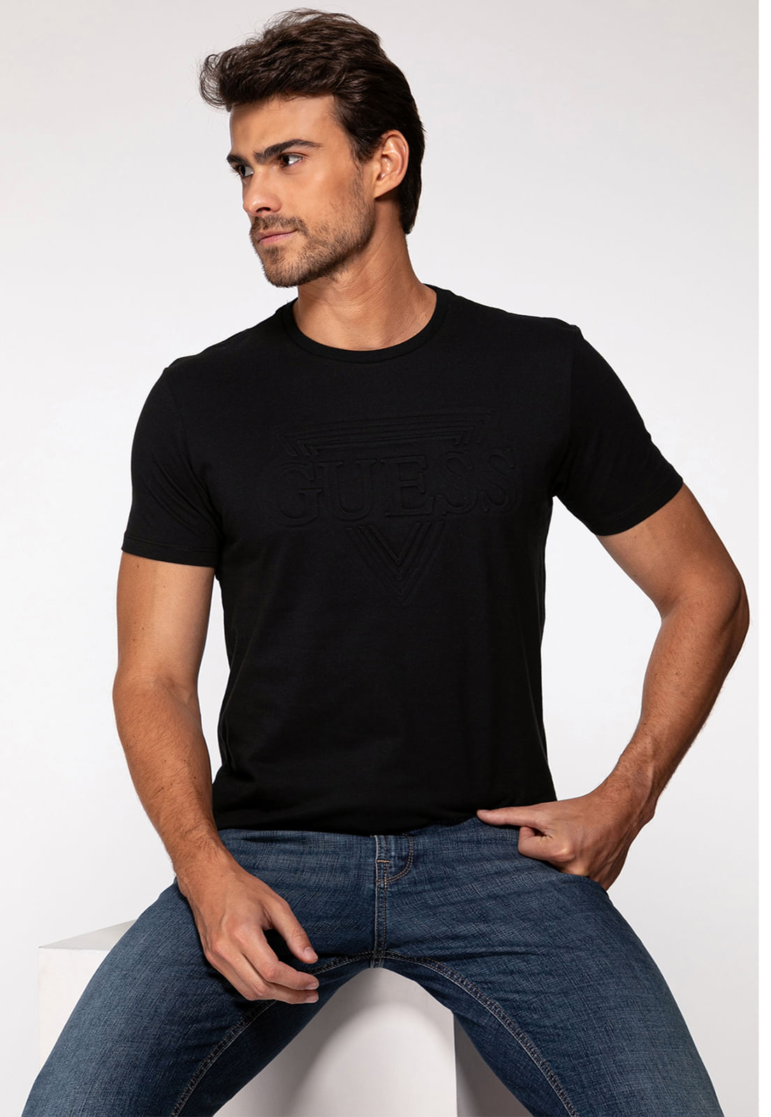 Camiseta Logo Embossed Preto - Imagem 29