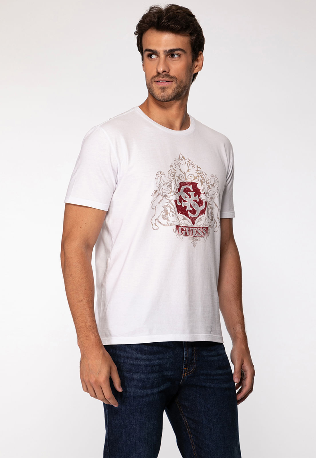 Camiseta Brasão 4g Desgastado Branco - Imagem 12