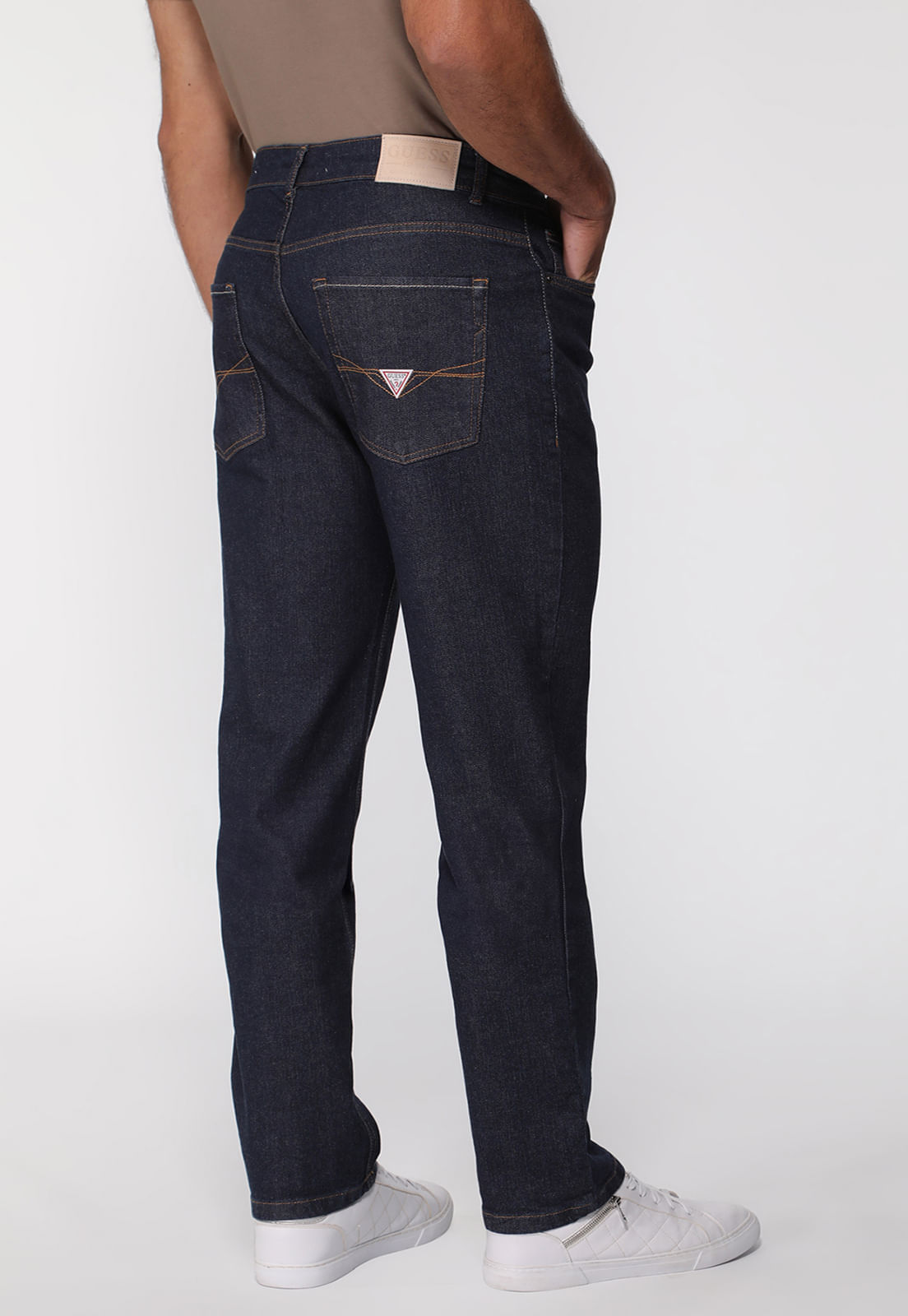 Calça Jeans Regular Straight Azul Escuro - Imagem 28