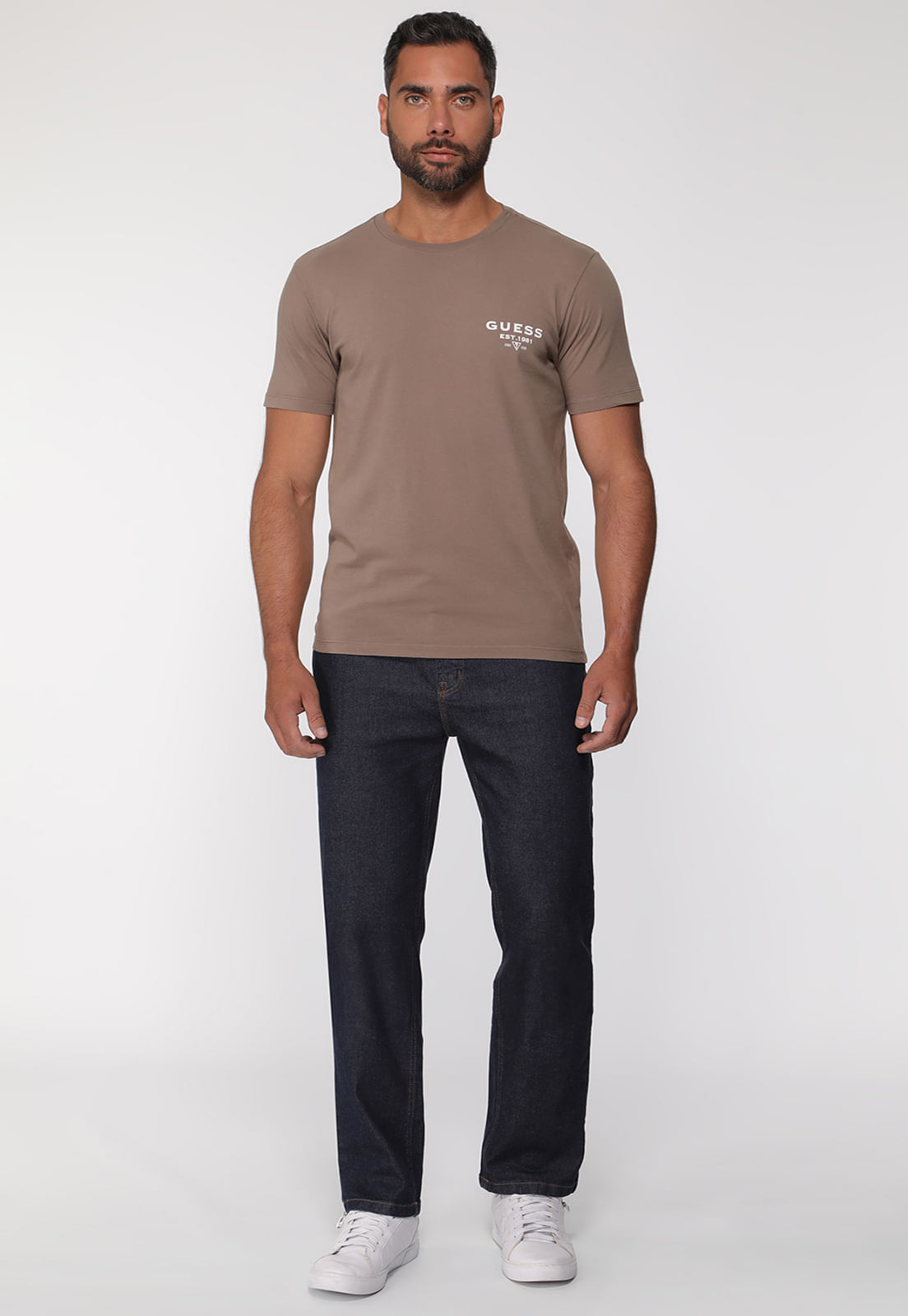 Calça Jeans Regular Straight Azul Escuro - Imagem 2